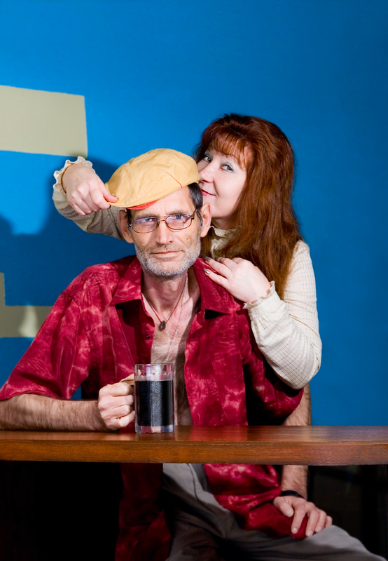 Funky middle-aged couple
